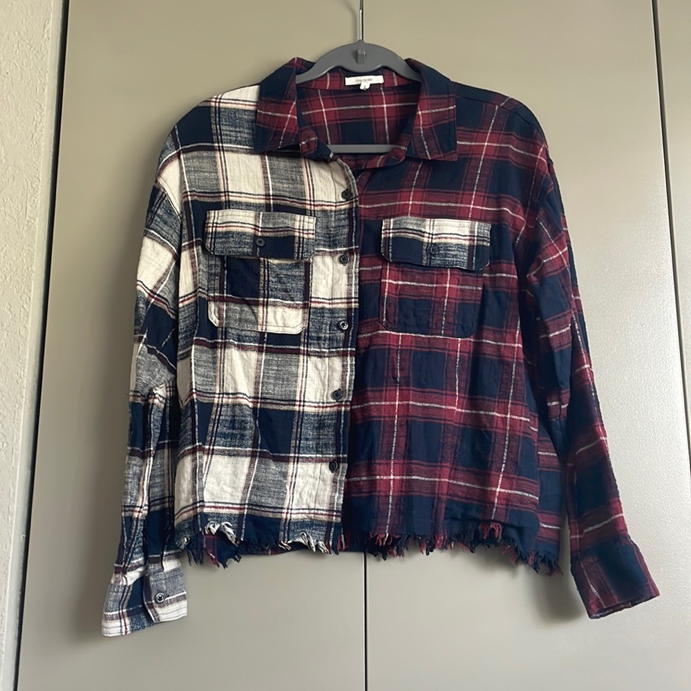 2 toned plaid flannel